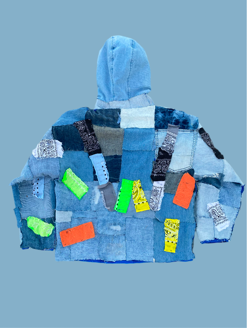 Denim Ways Patchwork Hoodie