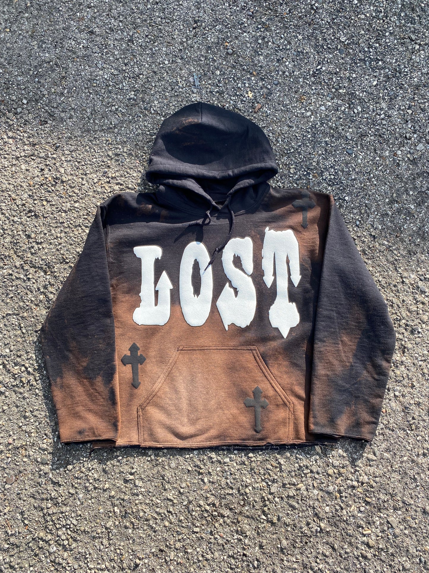 LOST WAYZ Cropped Hoodie